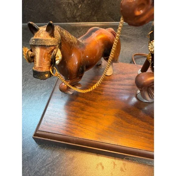 Clydesdale Table Lamp With Clydesdales Sticker 16” Gilbert Products Horse Pony - Picture 8 of 11